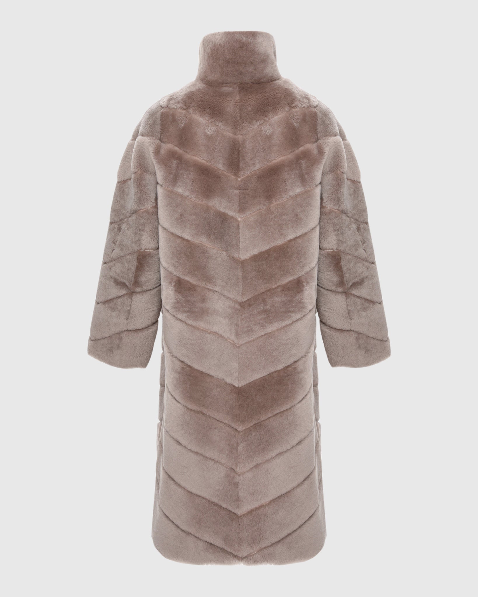Reversible Merino Shearling Lamb Chevron Short Coat