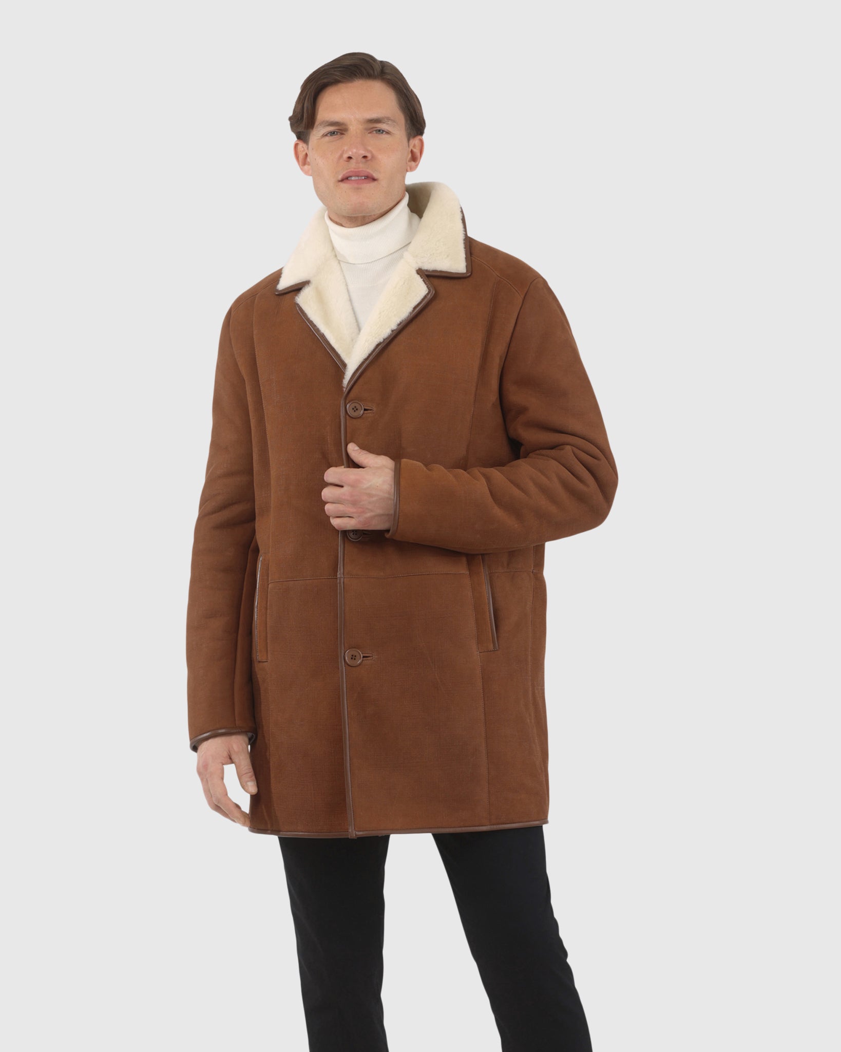 #Color_COGNAC PATTERN/WHITE