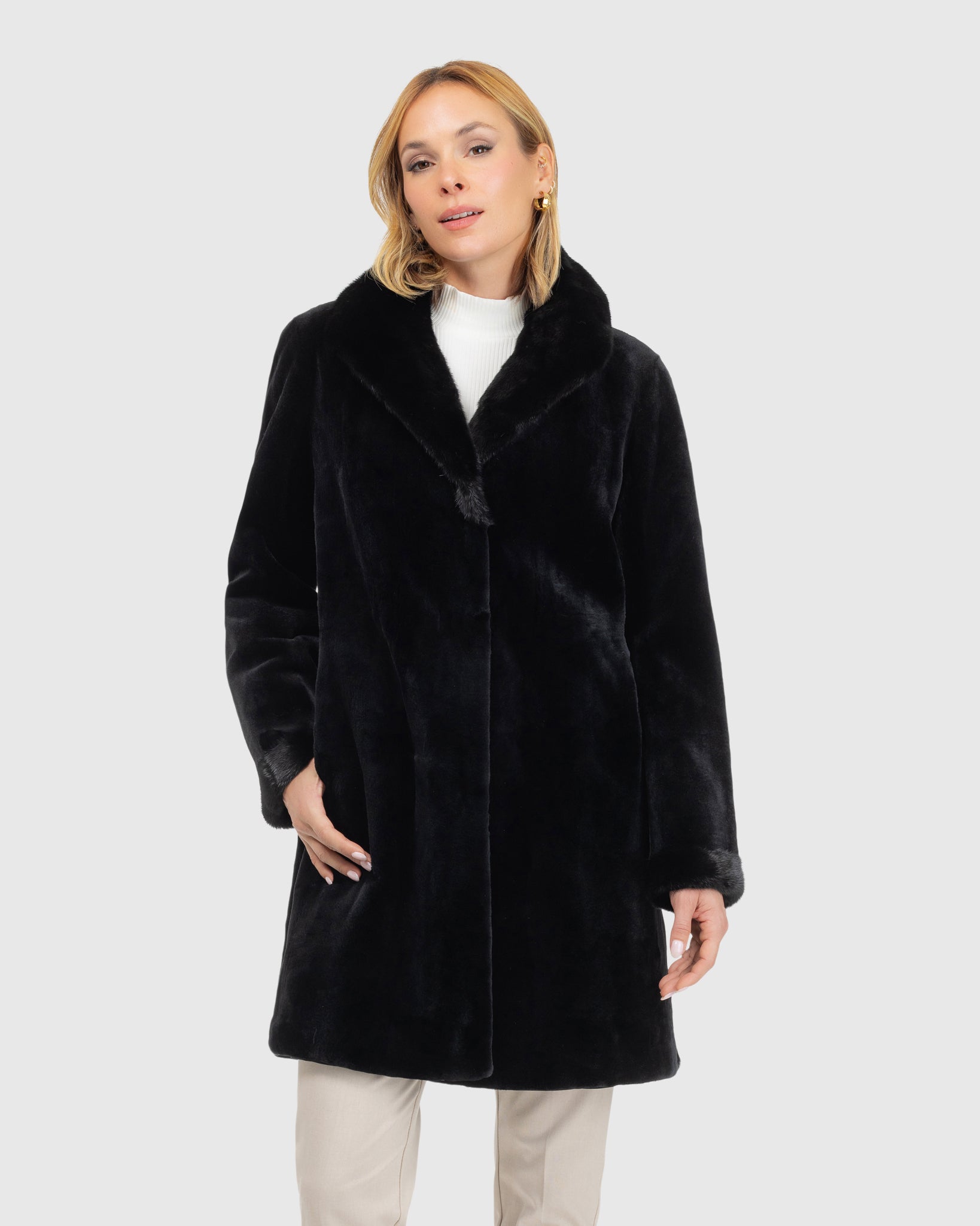Sheared Mink Reversible Short Coat