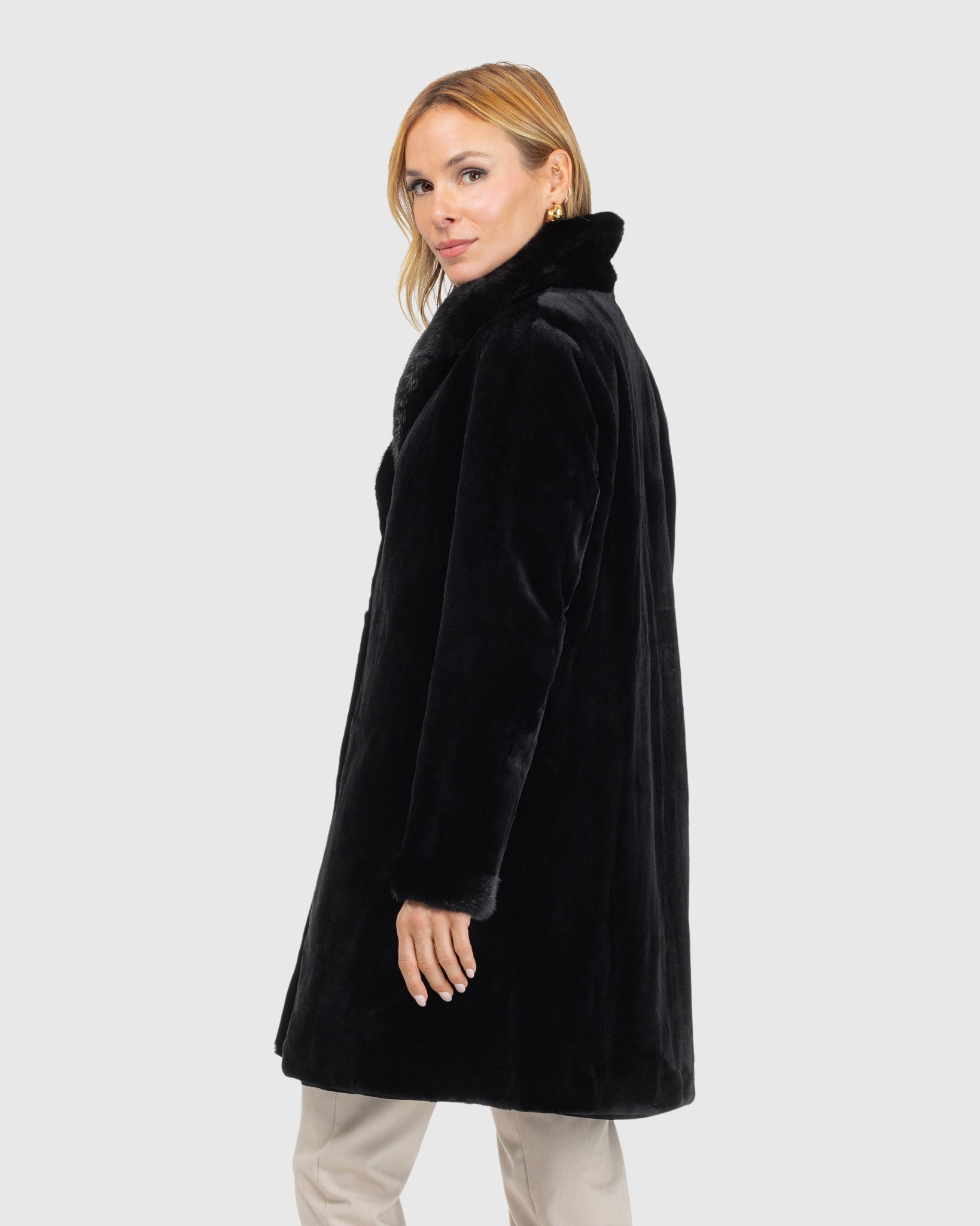 Sheared Mink Reversible Short Coat