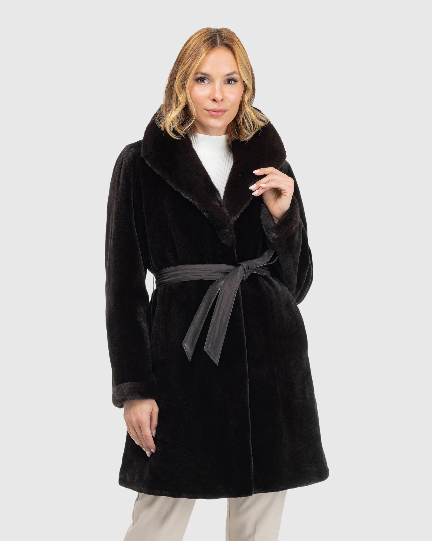 Sheared Mink Reversible Short Coat