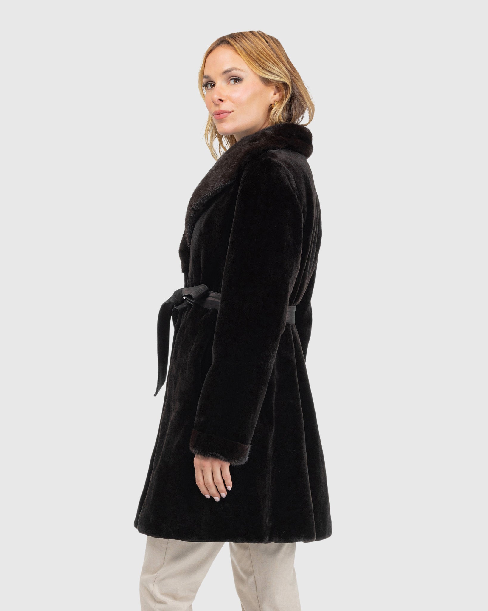 Sheared Mink Reversible Short Coat