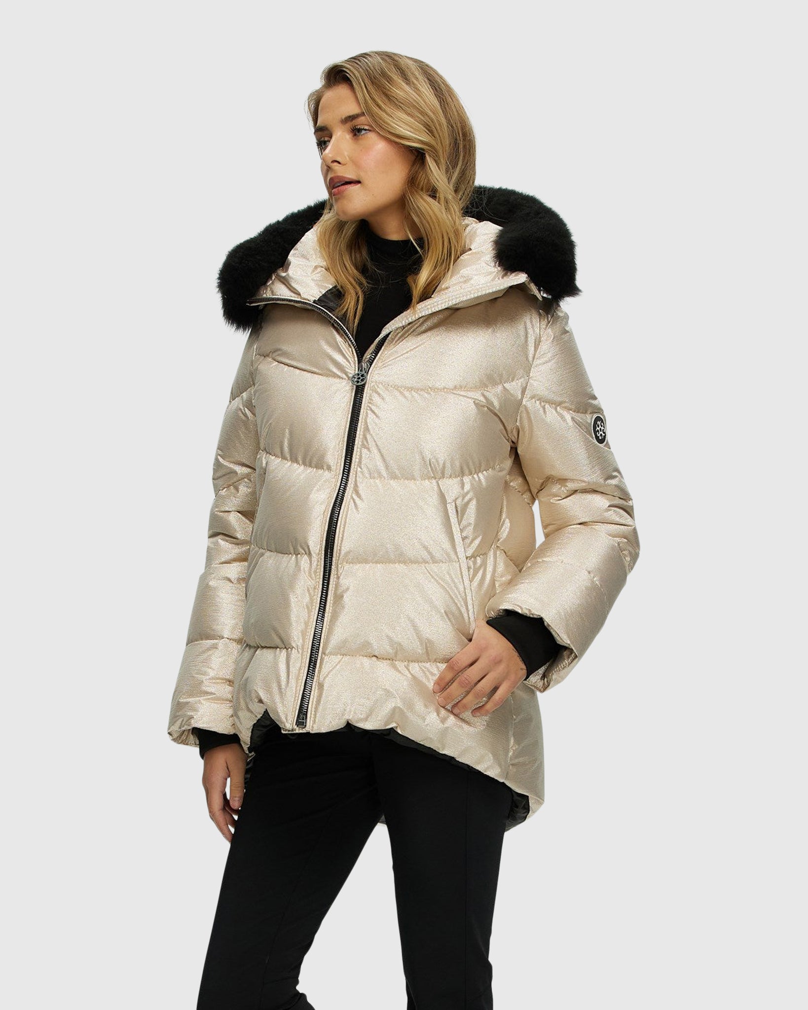AprèsSki Jacket With Detachable Toscana Shearling Lamb Hood Trim — free download