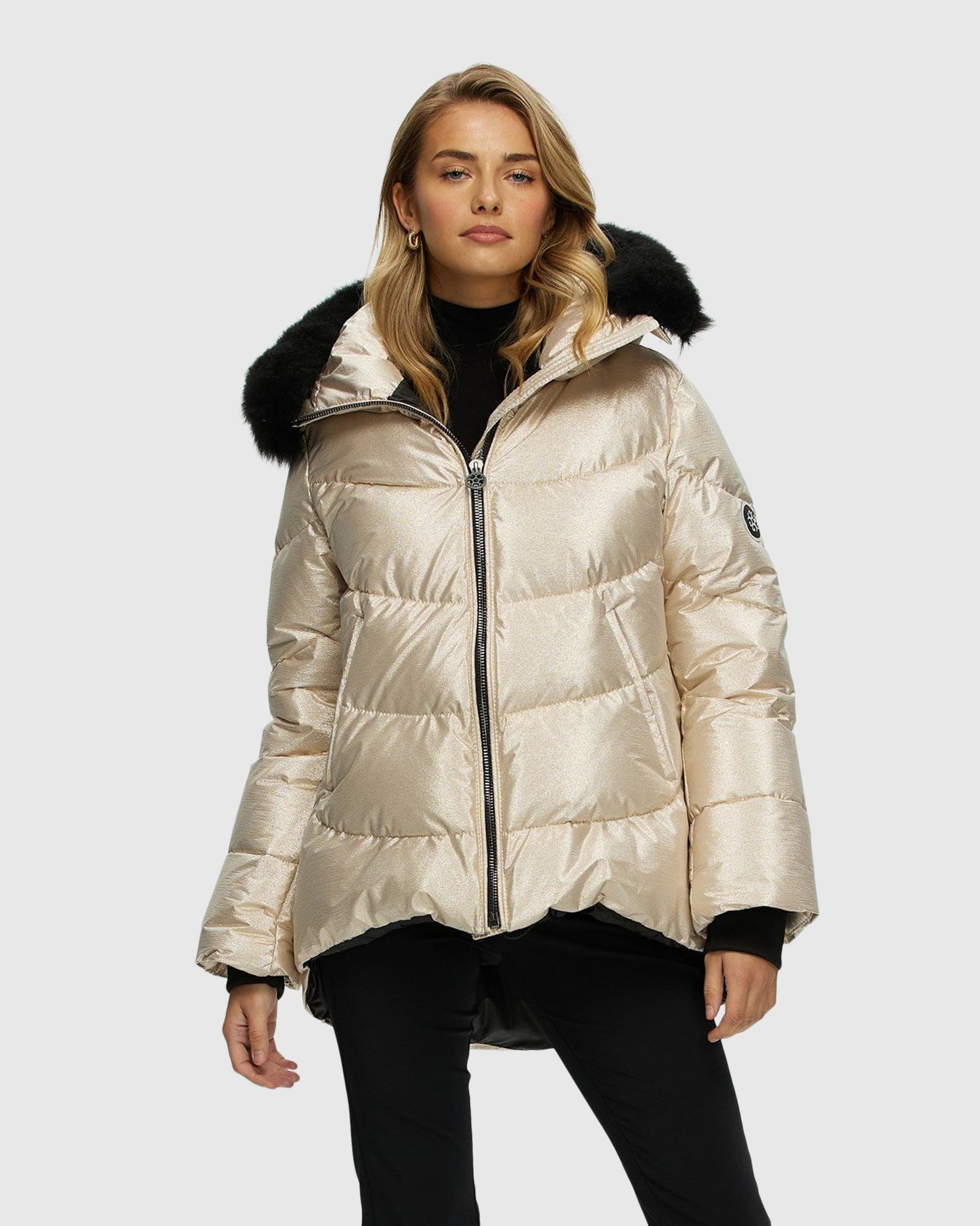 AprèsSki Jacket With Detachable Toscana Shearling Lamb Hood Trim — free download