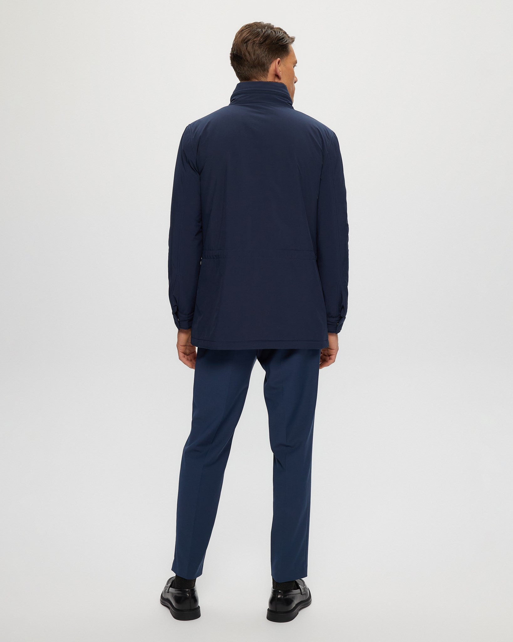 Veste en tissu pour homme avec doublure en peau d'agneau sélectionnée