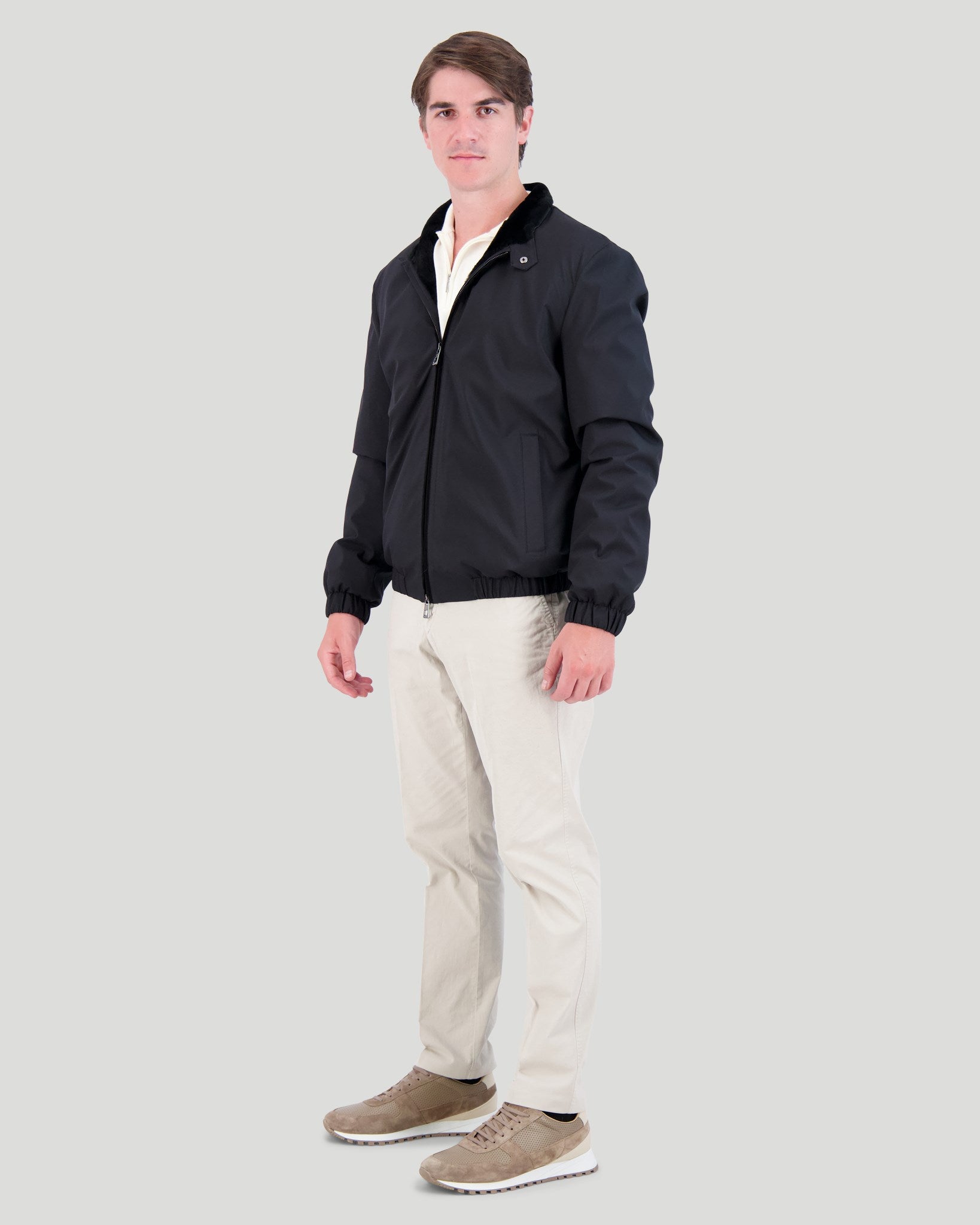 Veste pour homme avec doublure en peau d'agneau sélectionnée