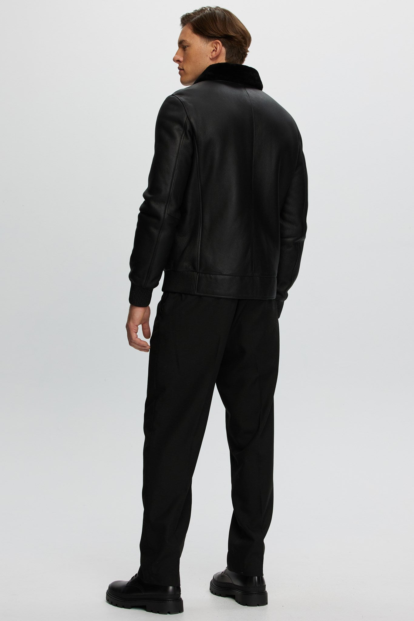 Veste en peau d'agneau mérinos pour homme