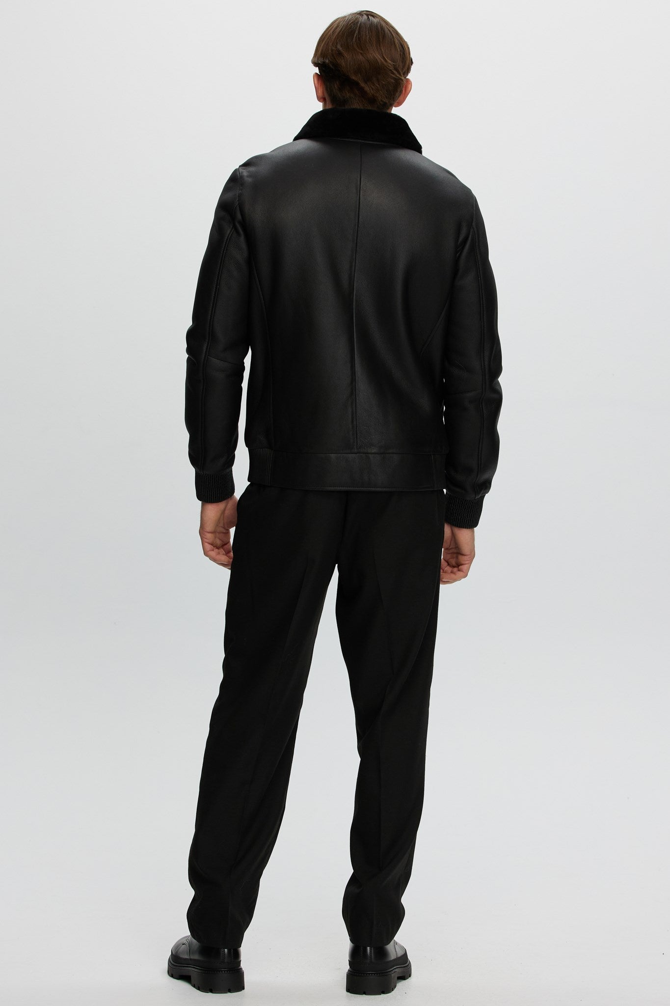 Veste en peau d'agneau mérinos pour homme