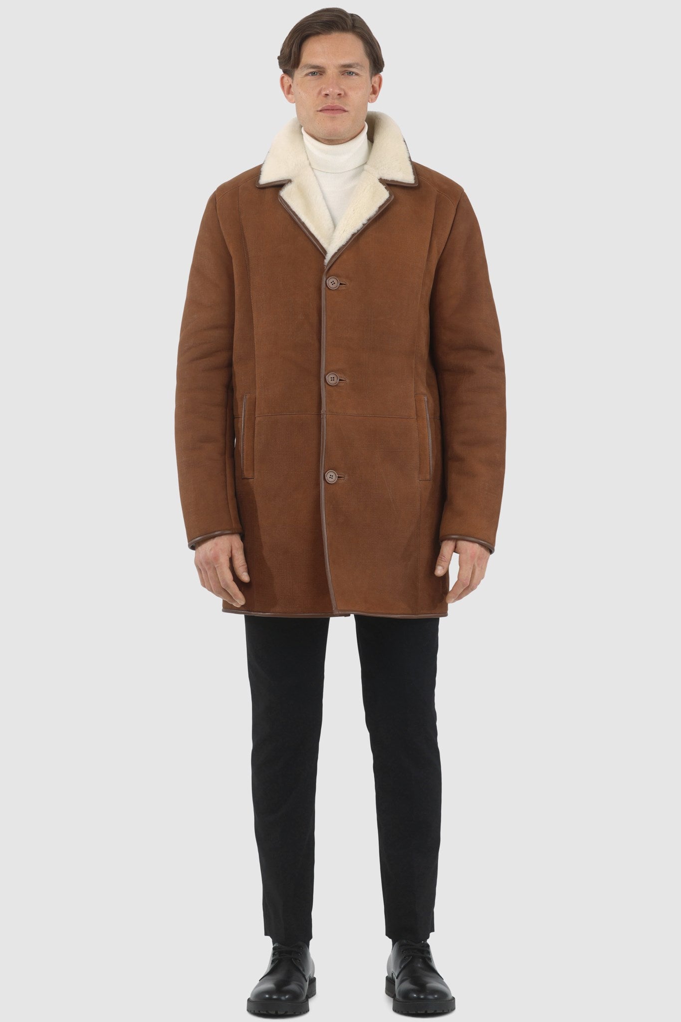 Poussette en peau d'agneau mérinos pour homme