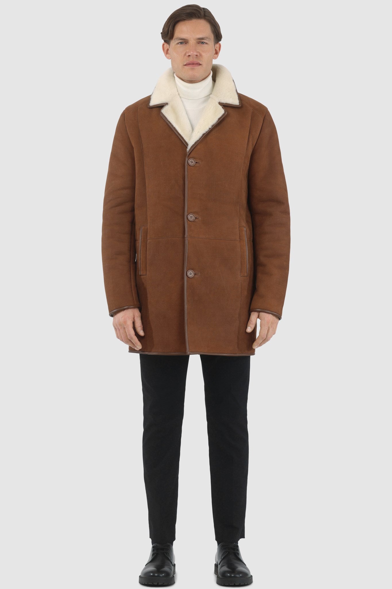 Poussette en peau d'agneau mérinos pour homme