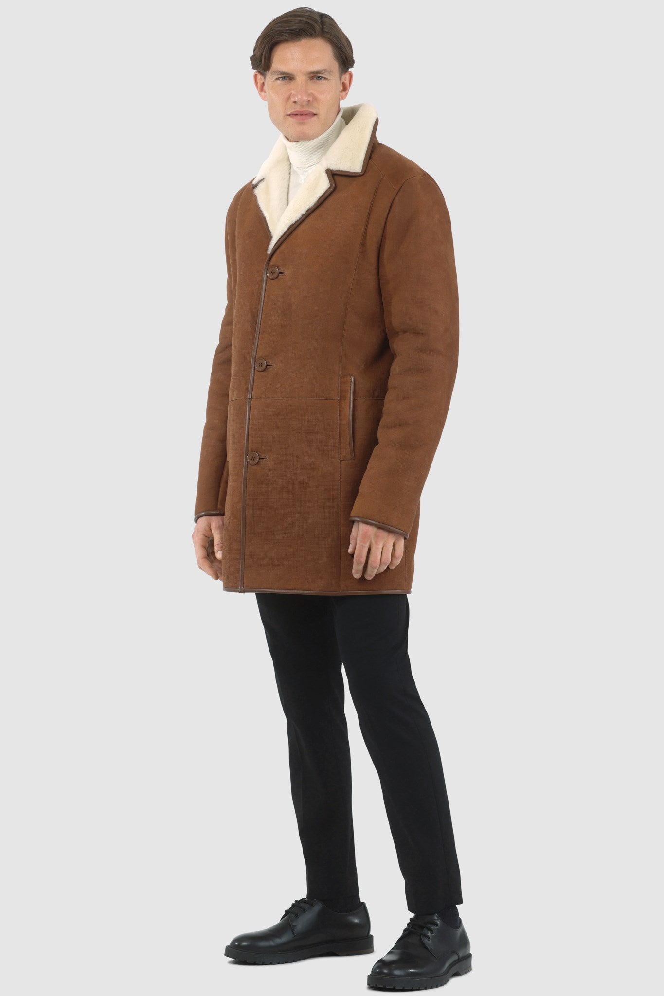 Poussette en peau d'agneau mérinos pour homme