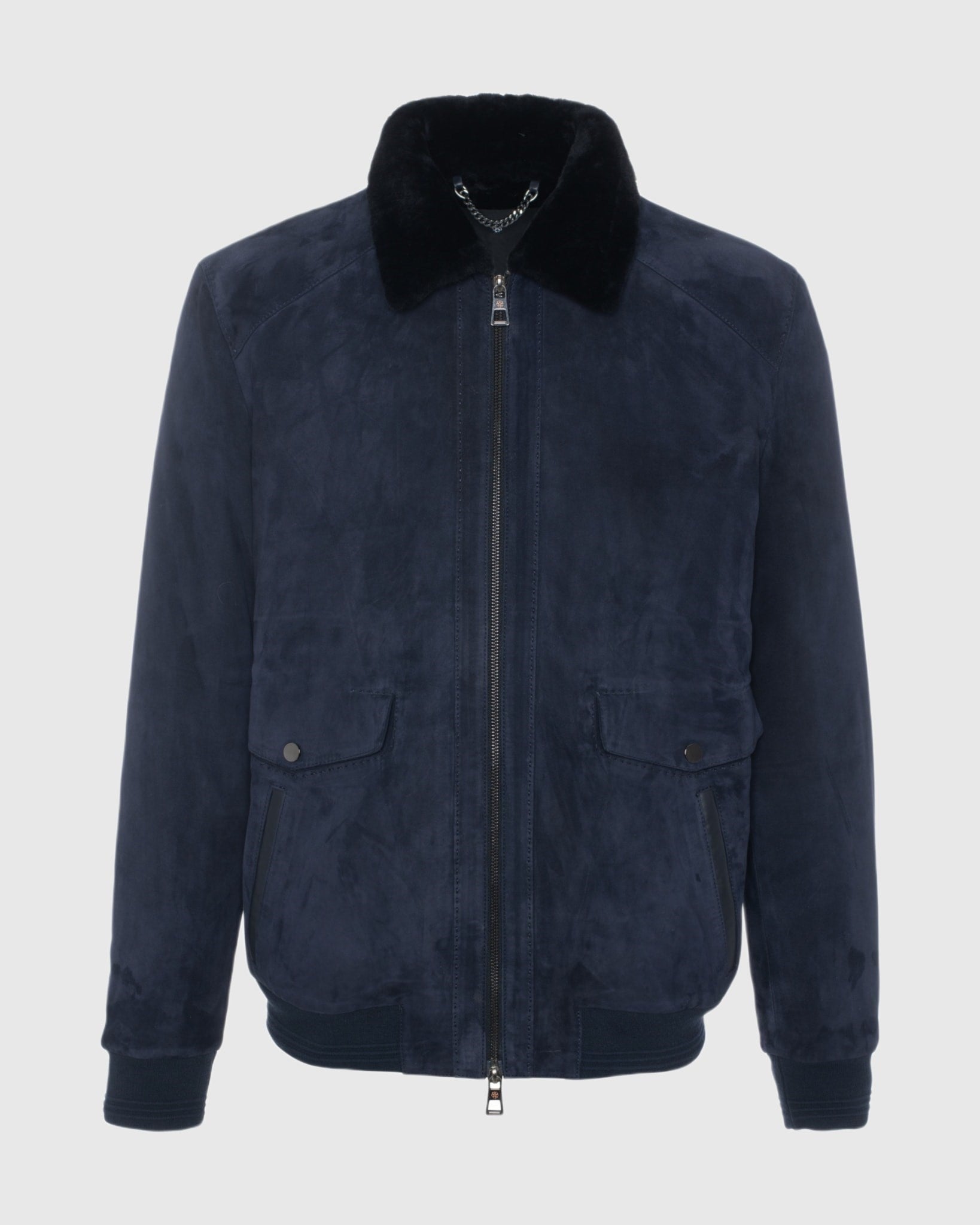 Mens Suede Jacket with Select Shearling Lamb Lining
