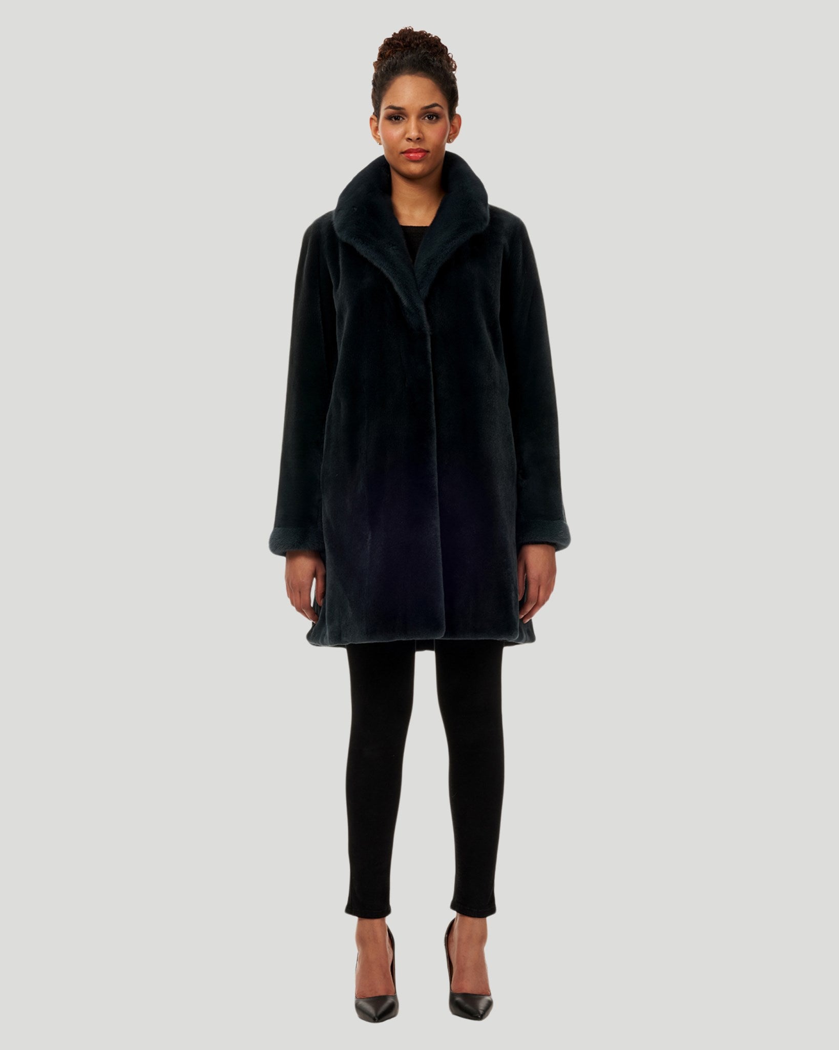 Sheared Mink Reversible Short Coat