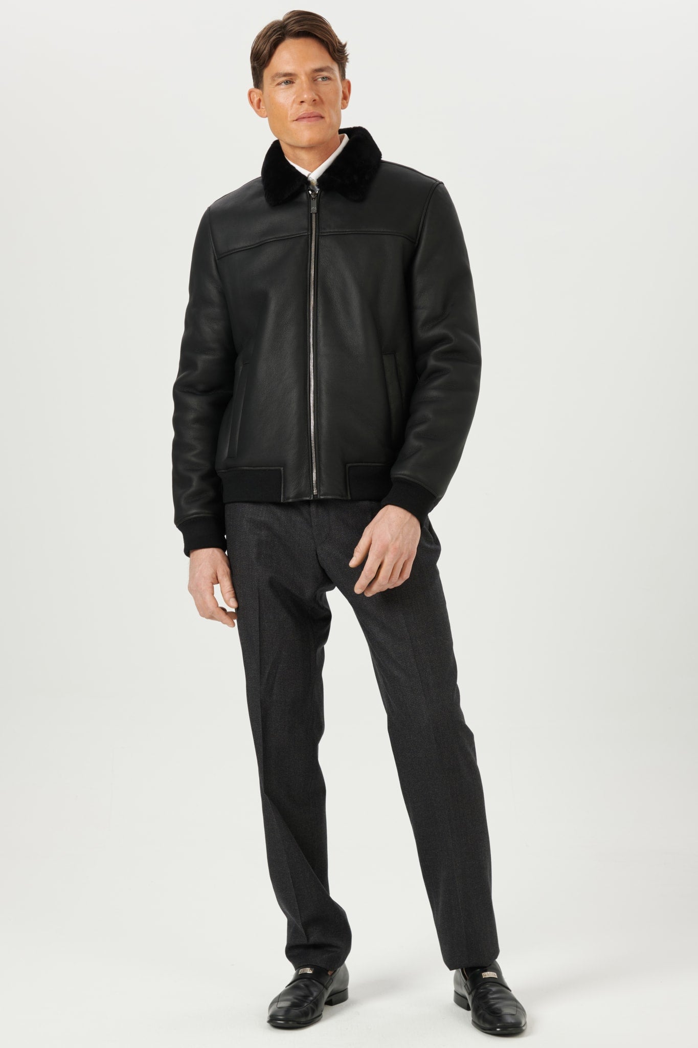 Men's Select Shearling Lamb Bomber Jacket