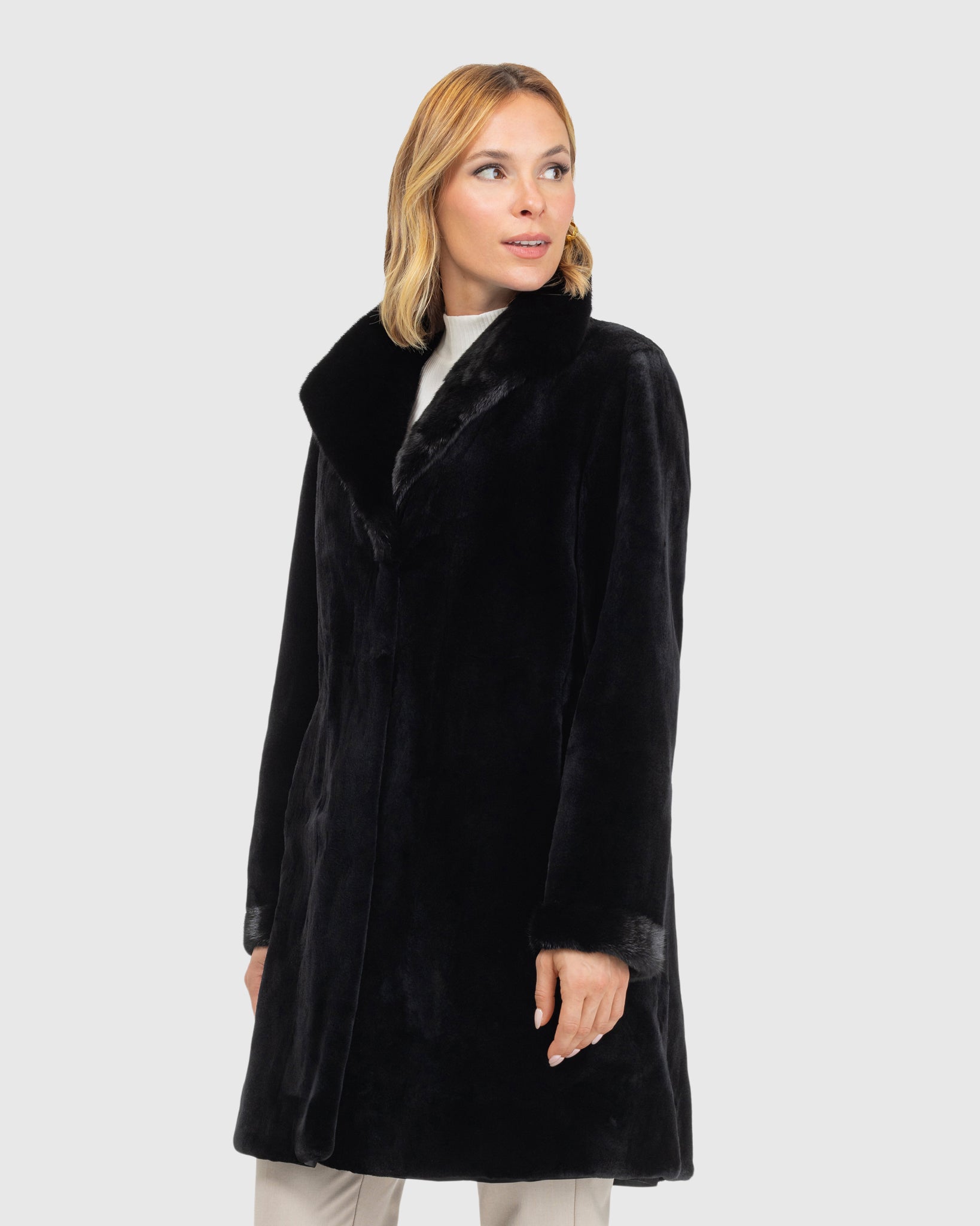 Sheared Mink Reversible Short Coat