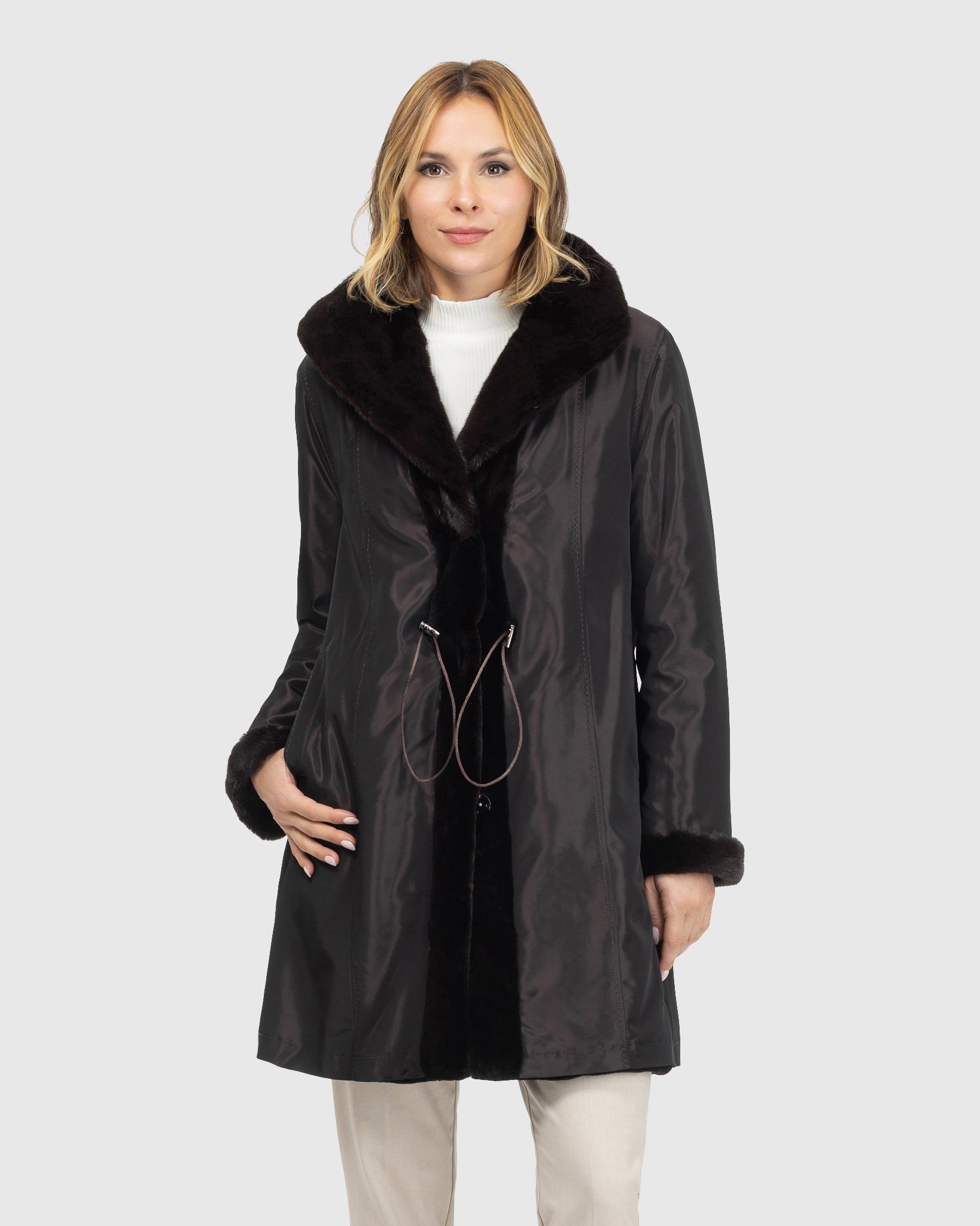 Sheared Mink Reversible Short Coat