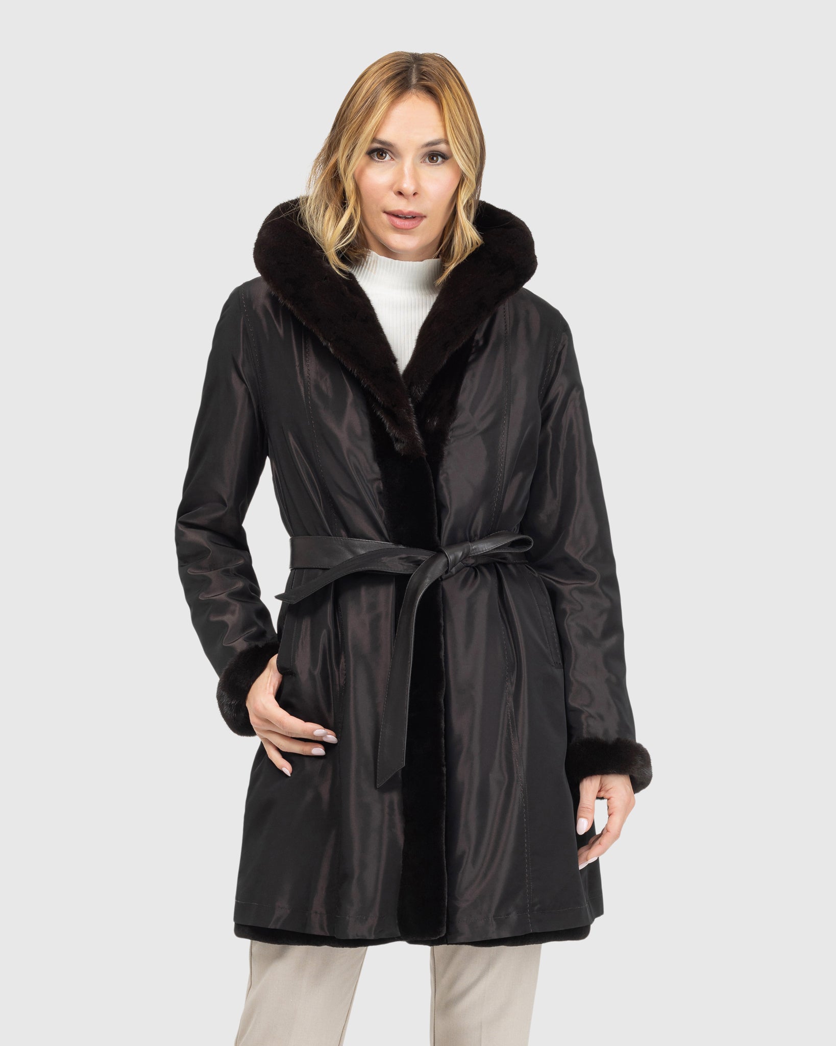 Sheared Mink Reversible Short Coat