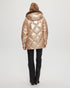 Quilted Parka with Shearling Lamb Collar & Hood Trim