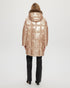 Quilted Parka with Shearling Lamb Hood Trim