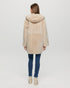 Reversible Shearling Lamb Parka with Grooved Pattern