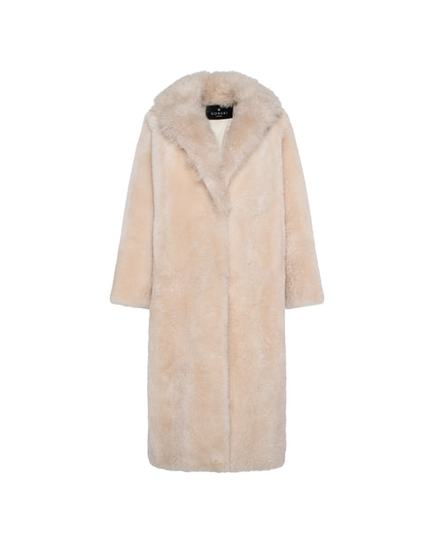 Sheared Cashmere Goat Coat with Cashmere Goat Collar