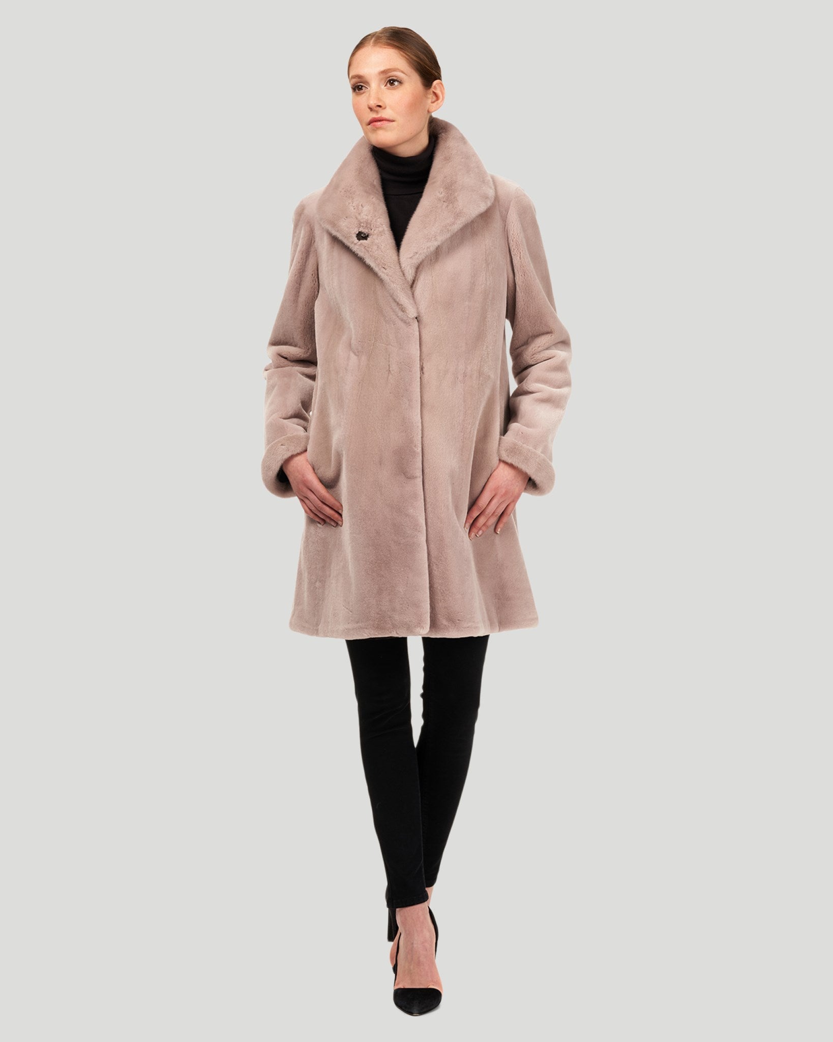 Sheared Mink Reversible Short Coat