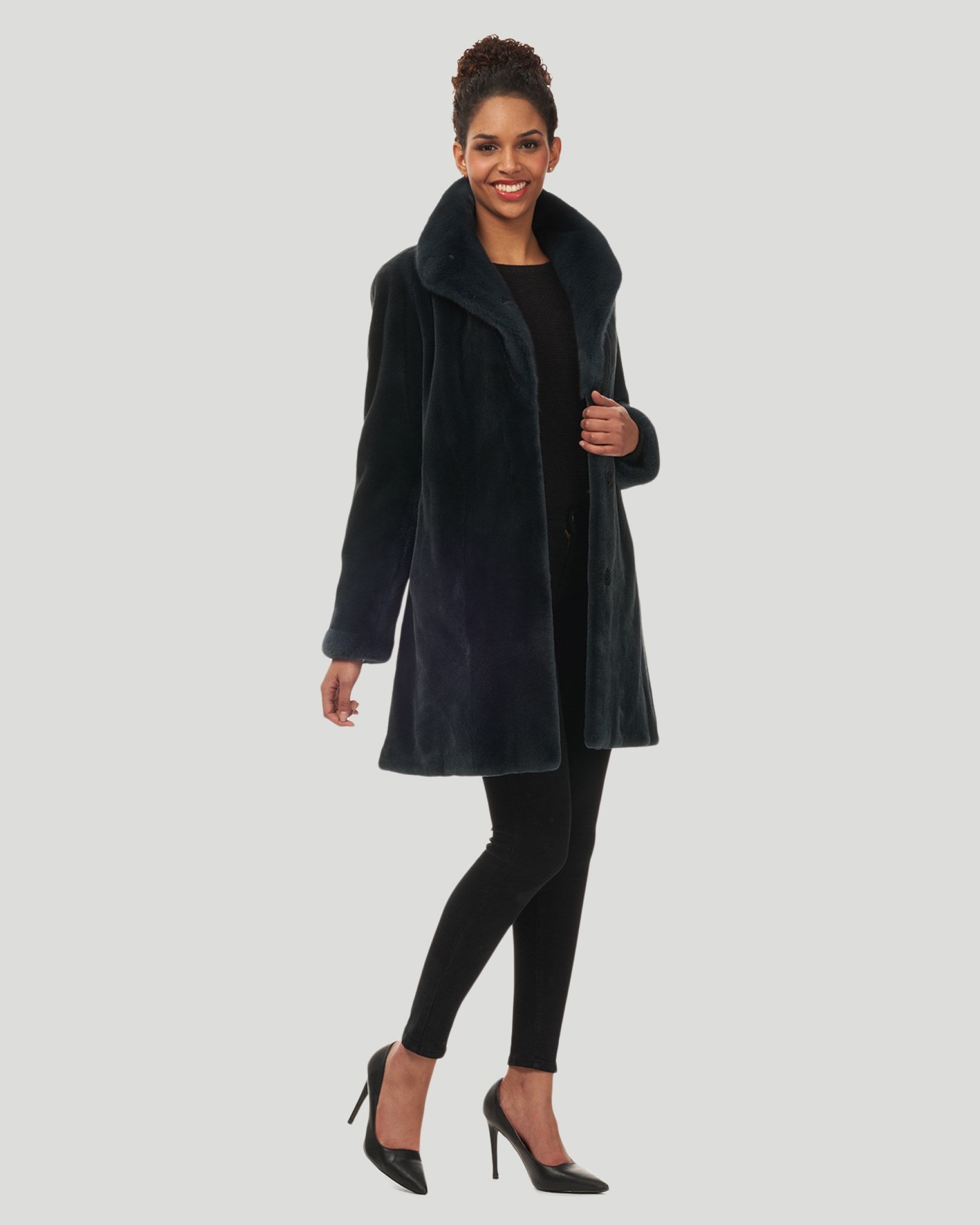Sheared Mink Reversible Short Coat